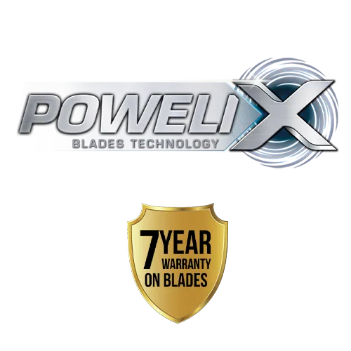Powelix Blade Technology with 7-Year Blade Warranty
