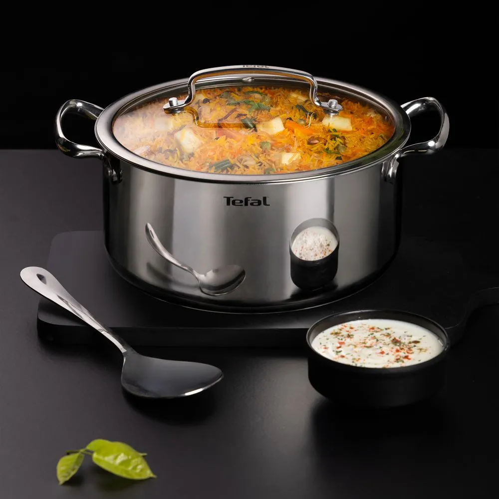 Intensium Tri-Ply Stainless Steel Casserole 28 cm With Glass Lid