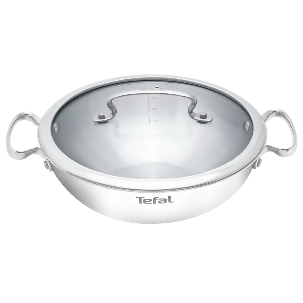Intensium Tri-Ply Stainless Steel Kadai 30 Cm With Glass Lid