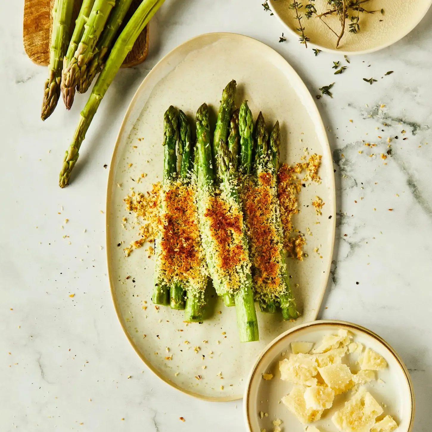 Asparagus gratin