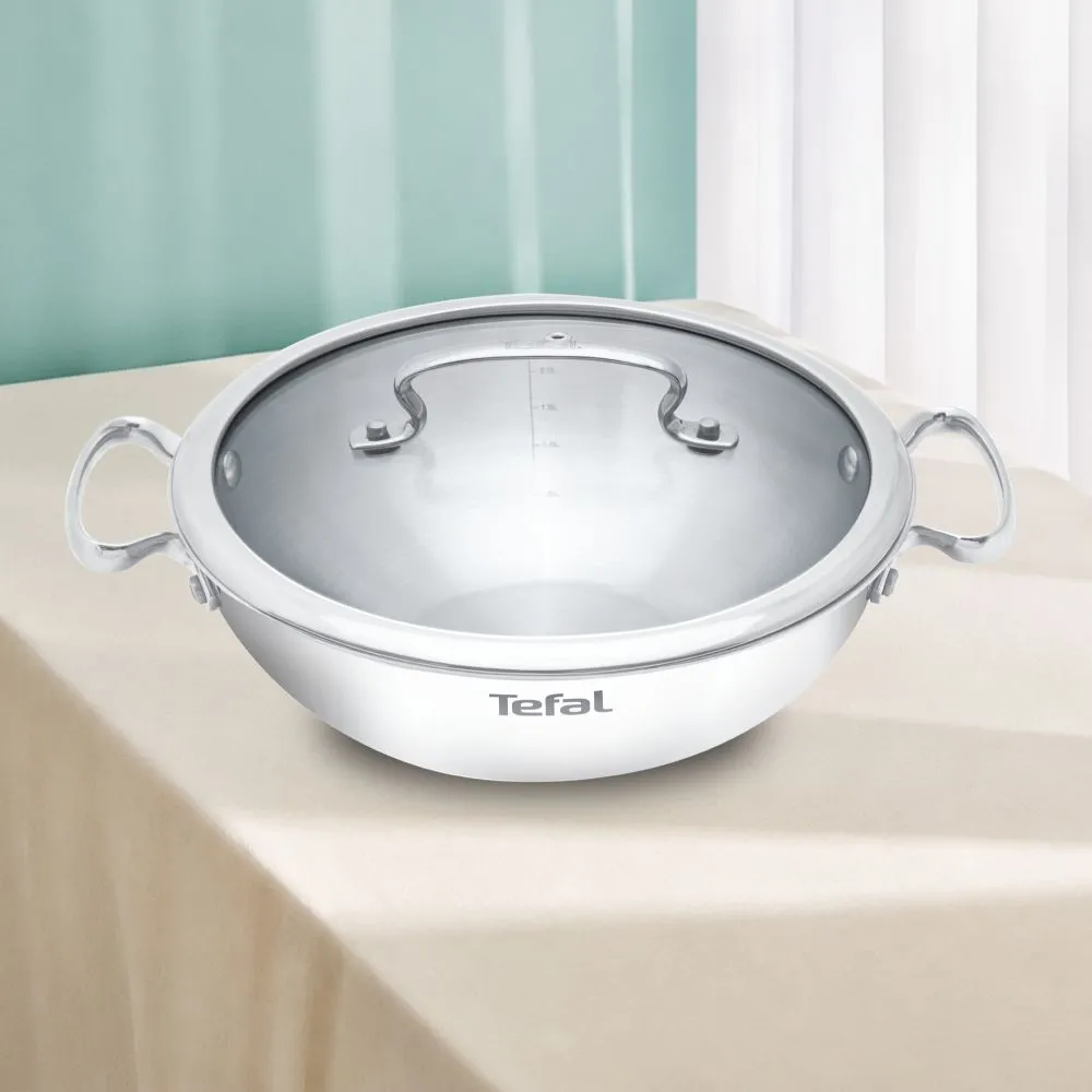 Intensium Tri-Ply Stainless Steel Deep Kadai 24 cm With Glass Lid