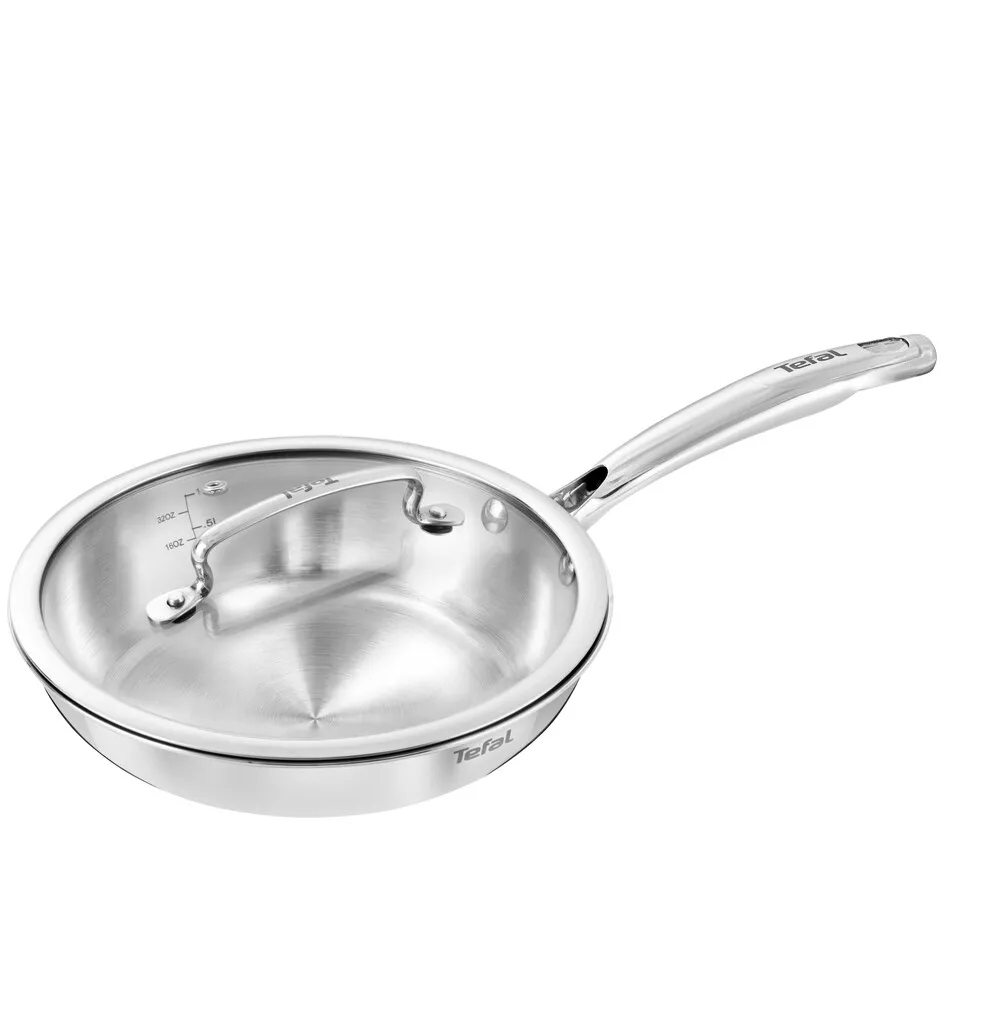 Intensium Tri-Ply Stainless Steel Frypan 20 Cm With Glass Lid