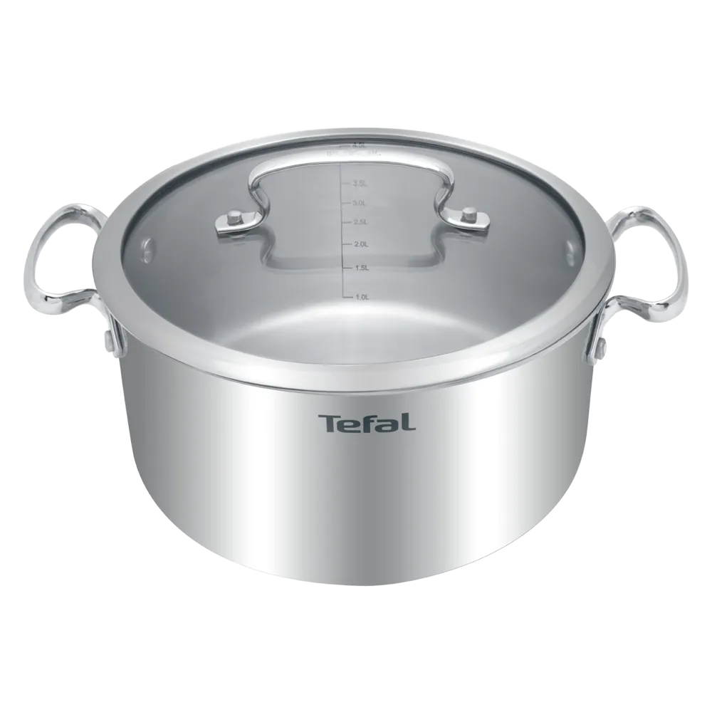Intensium Tri-Ply Stainless Steel Casserole 24 cm With Glass Lid